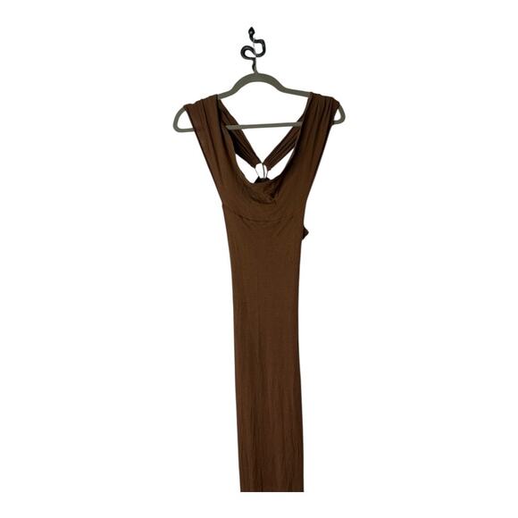 MANURI Eleni Maxi Dress Ruched Cutout Vacation Party Sexy Evening Stretchy M - Picture 10 of 13